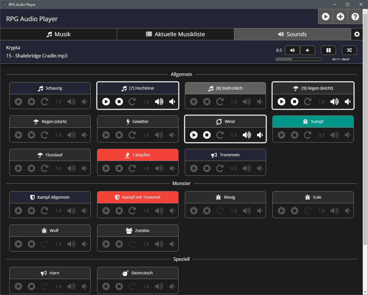 RPG Audio Player | English